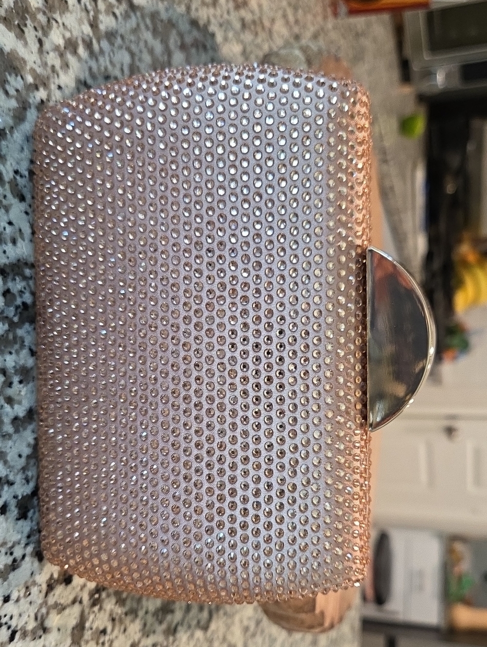 Nina Rose Gold Crystal Evening Clutch